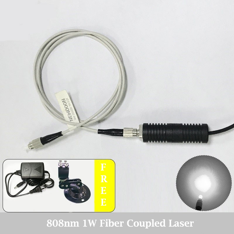 808nm 1W 고성능 피그테일 레이저 IR 섬유 결합 레이저 Module 전원 공급 장치 포함